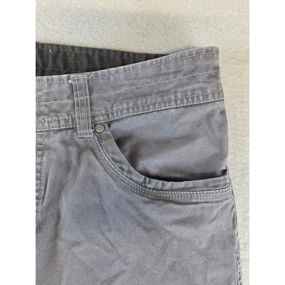 Kuhl Kanvus Jean Men's 34x30 Grey Stretch Canvas Hiking Pants Free Ryde 5114 - Picture 13 of 15